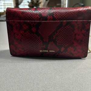 Michael Kors red leather bag